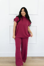 Load image into Gallery viewer, Lena Ribbed Set / Cabernet
