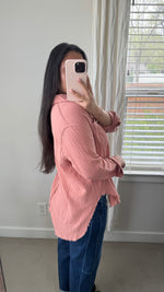 Load image into Gallery viewer, Brooke Button Down Shirt / Salmon
