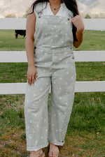 Load image into Gallery viewer, Dotty Sage Overalls
