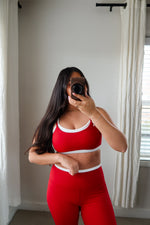 Load image into Gallery viewer, Contrast Bra / Red
