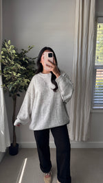Load image into Gallery viewer, Haley Oversized Sweater / Bone
