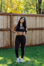 Load image into Gallery viewer, Brown Side Contrast Legging
