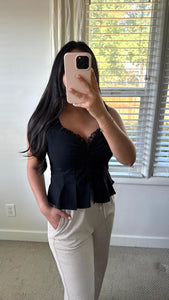Lacy Trim Top