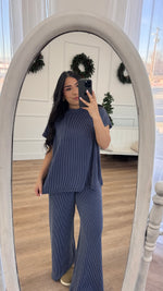 Load image into Gallery viewer, Lena Ribbed Set / Navy
