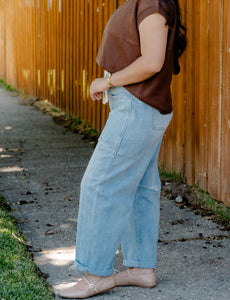 Hazel Barrel Cargo Pants / Light Denim