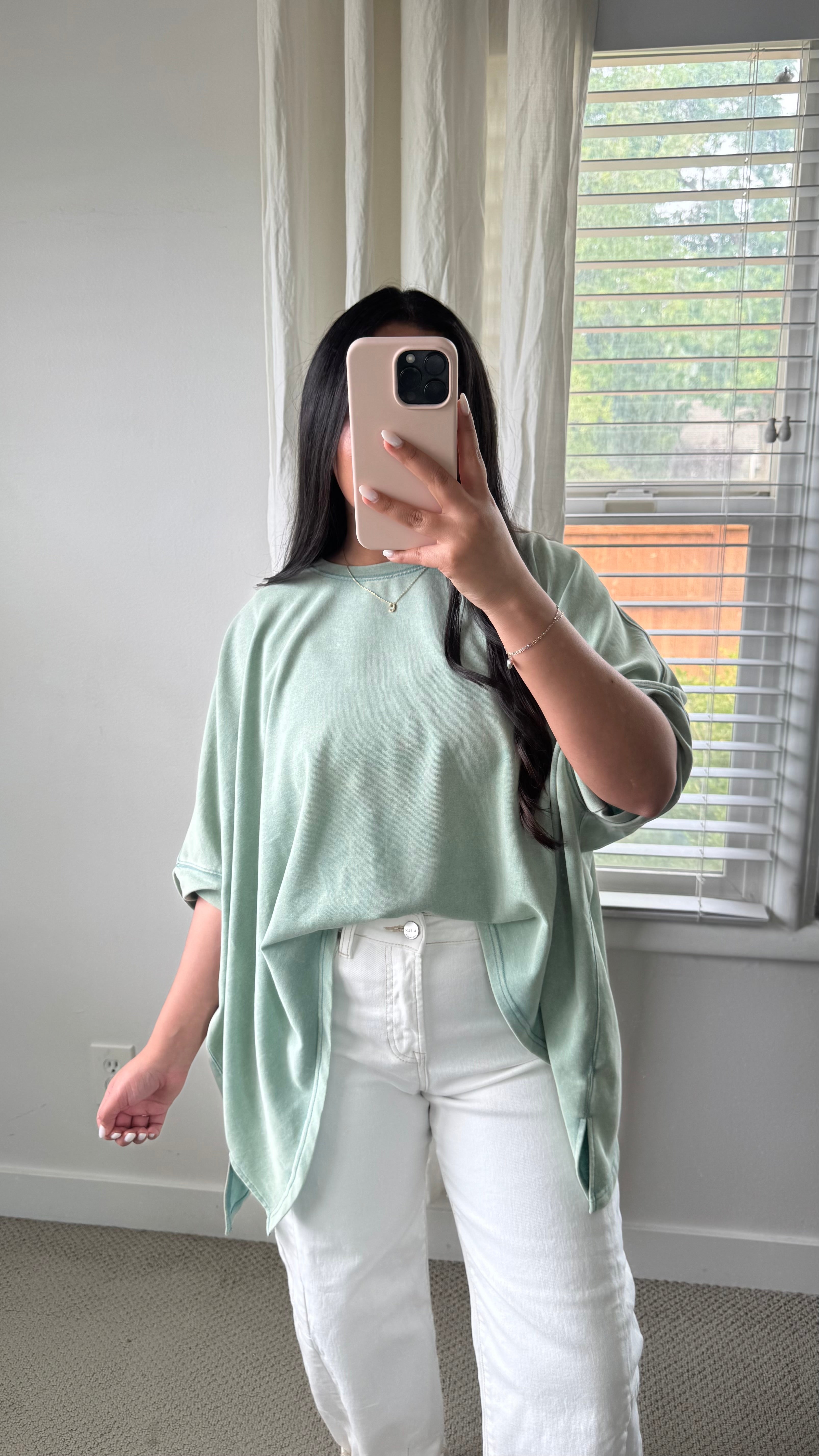 Elle Dolman Sleeve Top / Seafoam Gream