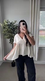 Load image into Gallery viewer, Grace Top / Cream
