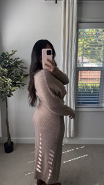 Load image into Gallery viewer, Avery Knit Sweater Dress / Latte
