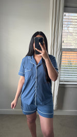 Load image into Gallery viewer, Sleepy Girl Pajama Set / Dusty Blue
