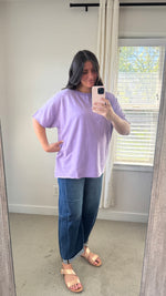 Load image into Gallery viewer, Acid Wash Oversized Tee / Lavender
