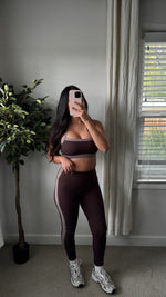 Load image into Gallery viewer, Brown Side Contrast Legging
