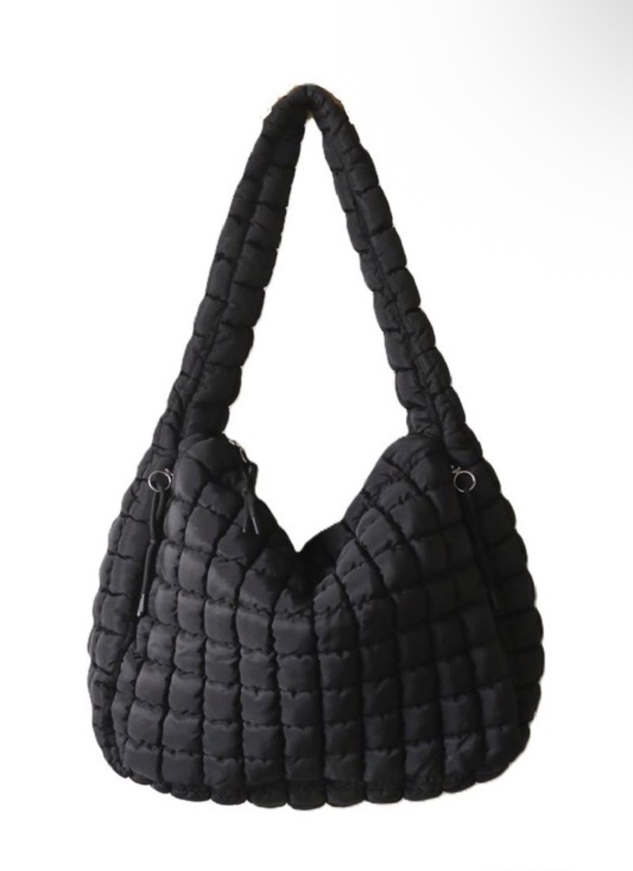 Quilted Puffer Bag / Black