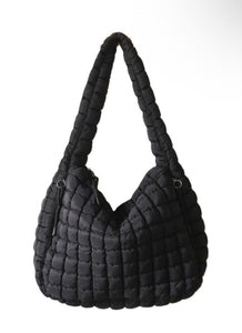 Quilted Puffer Bag / Black