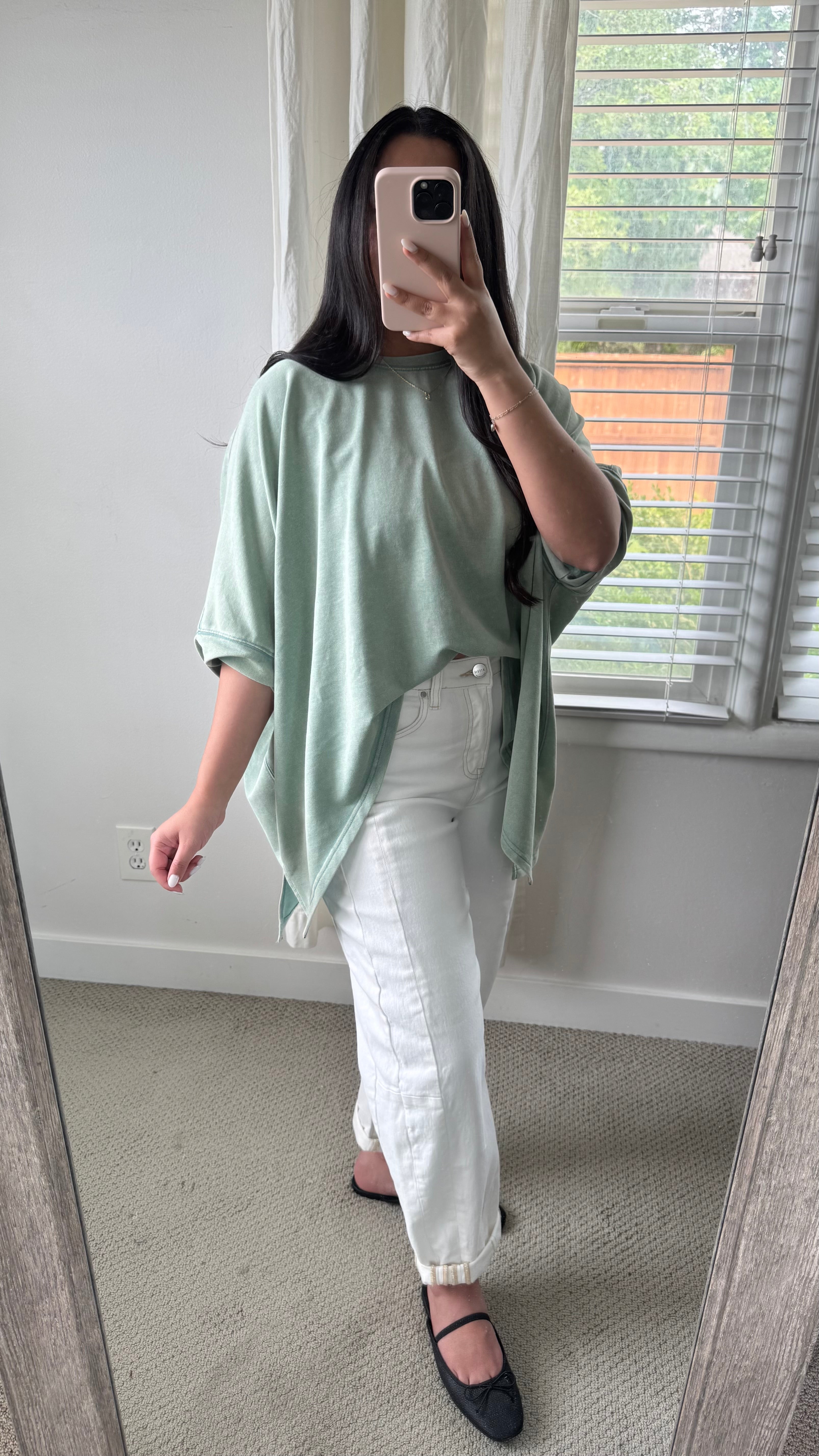 Elle Dolman Sleeve Top / Seafoam Gream