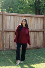 Load image into Gallery viewer, Haley Oversized Sweater / Cabernet
