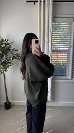 Load image into Gallery viewer, Chelsie Sweater / Dark Olive *RESTOCKED*
