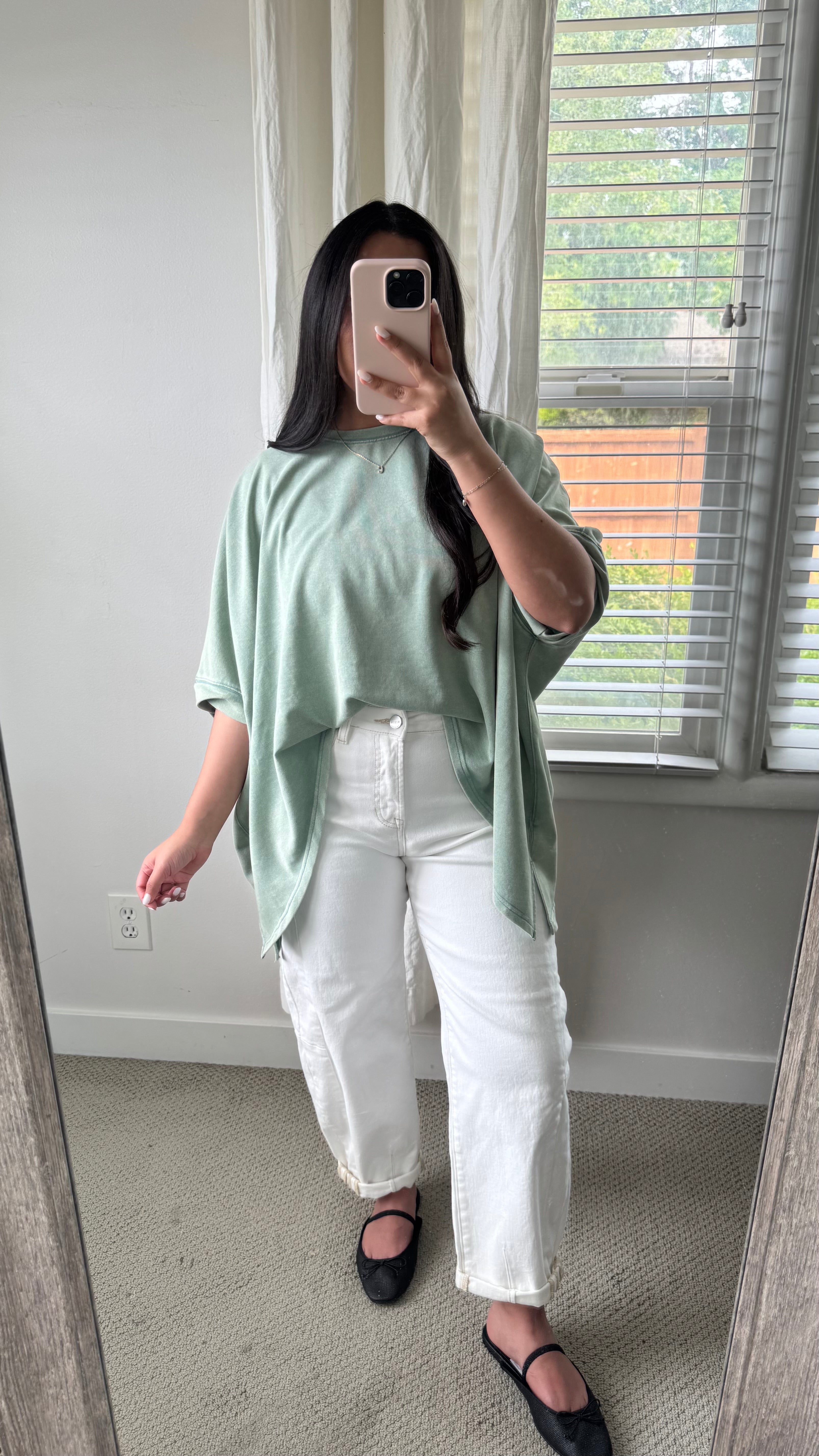 Elle Dolman Sleeve Top / Seafoam Gream