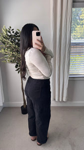 Hazel Barrel Cargo Pants / Black