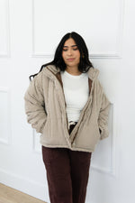 Load image into Gallery viewer, Gingham Puffer Jacket
