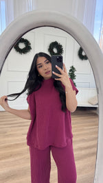 Load image into Gallery viewer, Lena Ribbed Set / Cabernet
