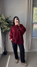 Load image into Gallery viewer, Haley Oversized Sweater / Cabernet
