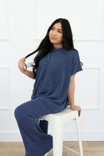 Load image into Gallery viewer, Lena Ribbed Set / Navy
