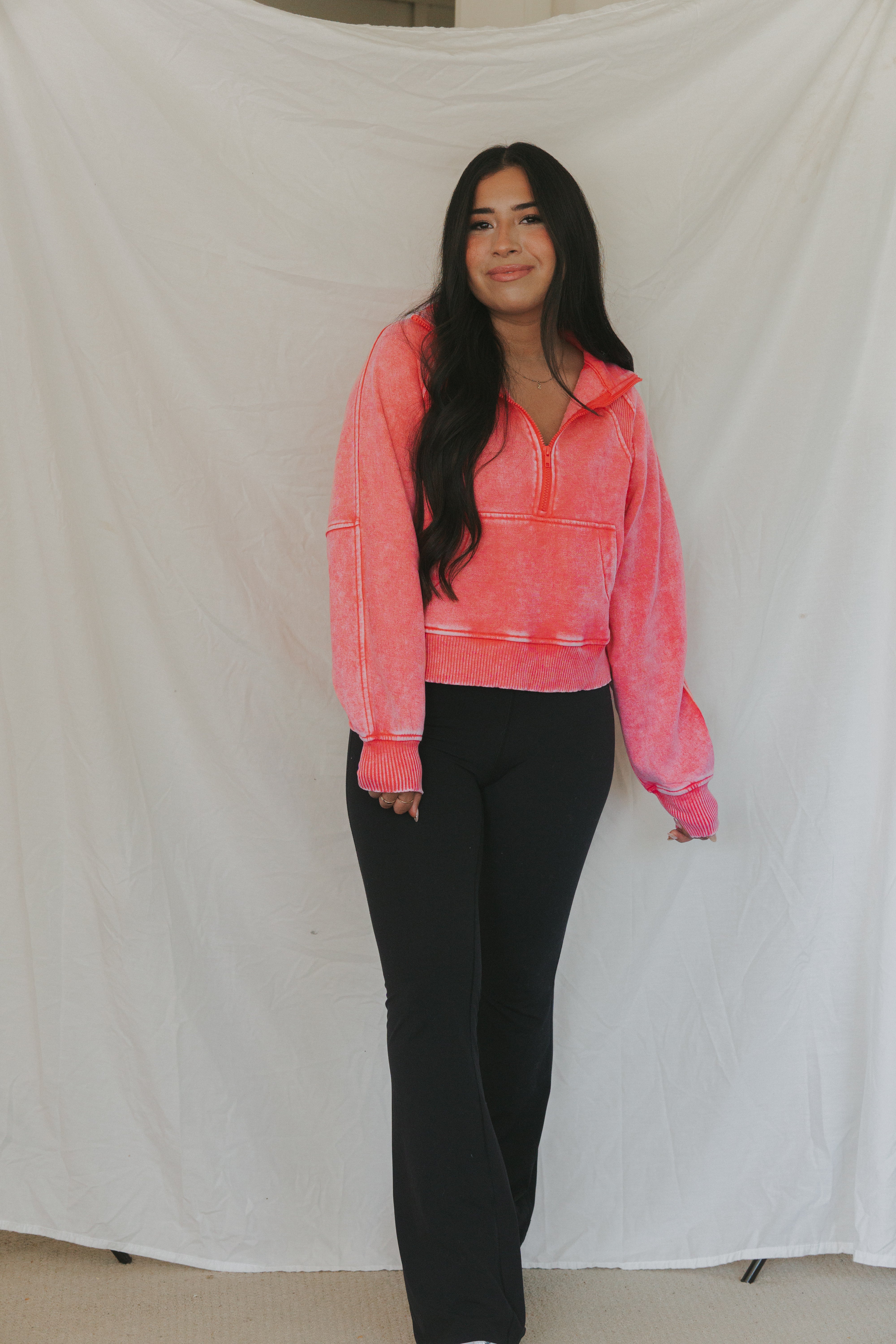 Macie Fleece Pullover / Fuchsia