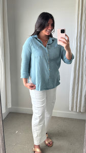 Brooke Button Down Shirt / Blue