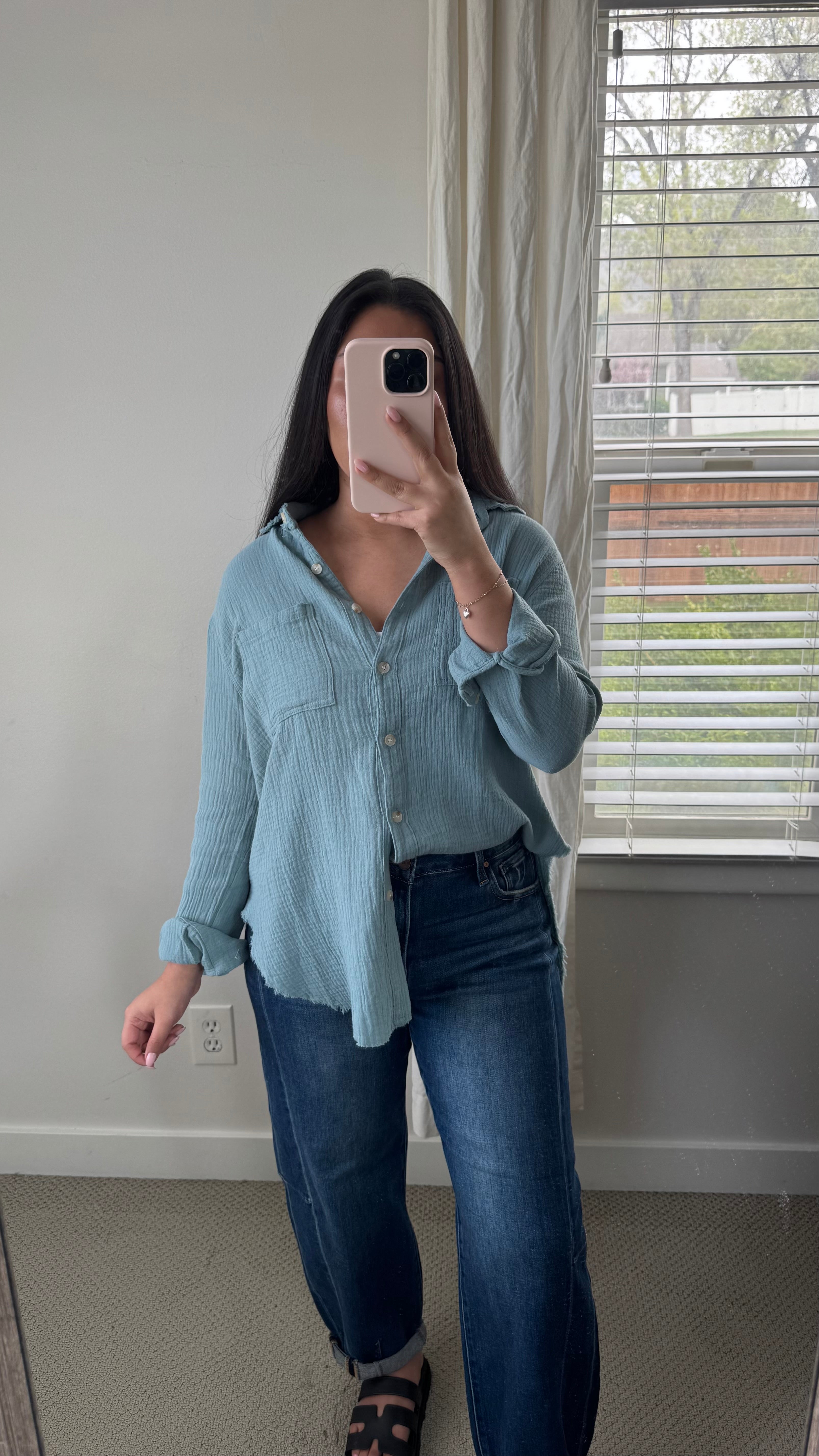 Brooke Button Down Shirt / Blue
