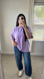 Load image into Gallery viewer, Acid Wash Oversized Tee / Lavender
