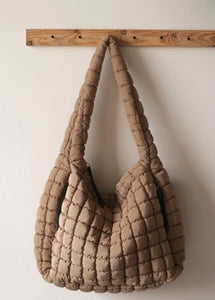 Quilted Puffer Bag / Mocha